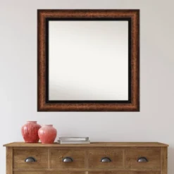 33" X 33" Non-Beveled Vogue Bronze Wall Mirror - Amanti Art -Amanti Art GUEST 3ad1b61a 00ea 4f9d 8f5d a62115286c0d