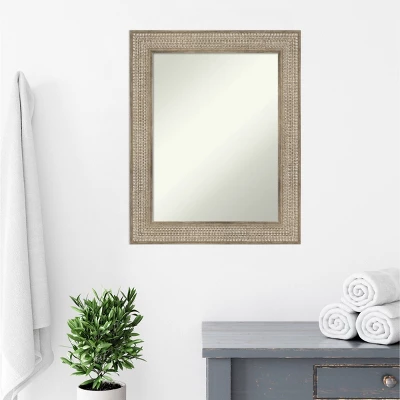24" X 30" Non-Beveled Trellis Silver Wood Bathroom Wall Mirror - Amanti Art 7 24" X 30" Non-Beveled Trellis Silver Wood Bathroom Wall Mirror - Amanti Art - Image 5