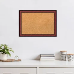 Amanti Art Rubino Cherry Scoop Wood Framed Corkboard, Natural Cork -Amanti Art GUEST 3d34f40d 84df 480e a8bd 80ad5474ea5e