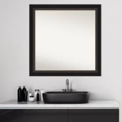 31" X 31" Non-Beveled Trio Oil Rubbed Bronze Bathroom Wall Mirror - Amanti Art -Amanti Art GUEST 3d4bbb70 3742 449e a74e a7242e7caef5