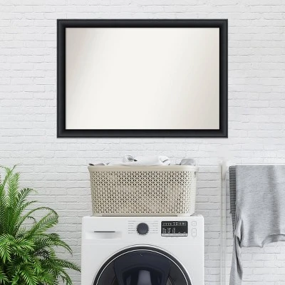 40" X 28" Non-Beveled Nero Wood Bathroom Wall Mirror Black - Amanti Art 10 40" X 28" Non-Beveled Nero Wood Bathroom Wall Mirror Black - Amanti Art - Image 8