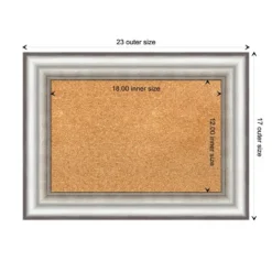 Amanti Art Salon Silver Framed Corkboard, Natural Cork -Amanti Art GUEST 3e31a740 7b28 4f0d 9872 f0edd08a3cb0