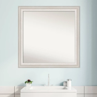 31" X 31" Non-Beveled Trio White Wash Silver Bathroom Wall Mirror - Amanti Art 10 31" X 31" Non-Beveled Trio White Wash Silver Bathroom Wall Mirror - Amanti Art - Image 8