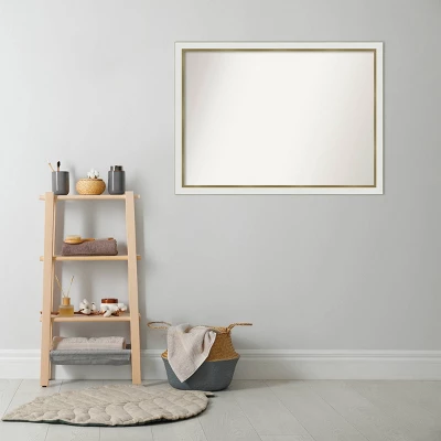 41" X 30" Non-Beveled Eva Narrow Bathroom Wall Mirror White - Amanti Art: Polystyrene Frame, Includes Mounting Hardware 9 41" X 30" Non-Beveled Eva Narrow Bathroom Wall Mirror White - Amanti Art: Polystyrene Frame, Includes Mounting Hardware - Image 7