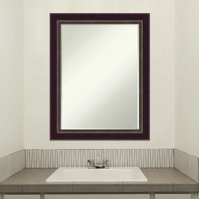 Amanti Art Signore Bronze Petite Bevel Wood Bathroom Wall Mirror 28.25 X 22.25 In. 7 Amanti Art Signore Bronze Petite Bevel Wood Bathroom Wall Mirror 28.25 X 22.25 In. - Image 5