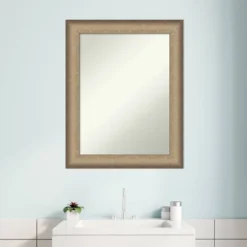 23" X 29" Non-Beveled Elegant Bathroom Wall Mirror Brushed Bronze - Amanti Art -Amanti Art GUEST 3f10f940 9f49 49f8 98ec cf9c3f36c7a8