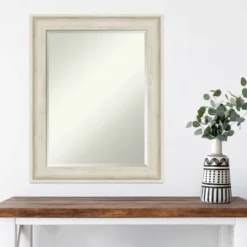 23" X 29" Regal Birch Framed Wall Mirror Cream - Amanti Art -Amanti Art GUEST 3f5263c5 cff8 4b66 81d7 6da3a0b09982