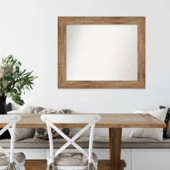 34" X 28" Non-Beveled Owl Brown Wood Wall Mirror - Amanti Art -Amanti Art GUEST 3fcdf82e 4ae6 44fa 93ba 7f375ce969a7