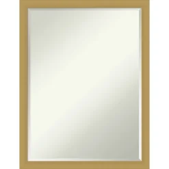 Grace Brushed Narrow Petite Bevel Bathroom Wall Mirror -Amanti Art GUEST 404d647e 8f4f 4e24 b36b 6c6e99adc196