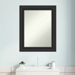 24" X 30" Non-Beveled Shipwreck Black Bathroom Wall Mirror - Amanti Art -Amanti Art GUEST 4054e071 5b03 43bf 8dff baca978ec8a1