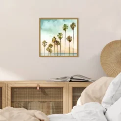 16" X 16" Beach Palms I By Devon Davis Framed Canvas Wall Art - Amanti Art -Amanti Art GUEST 405a3f46 281a 4ae3 aac5 1eb20cedd6f1