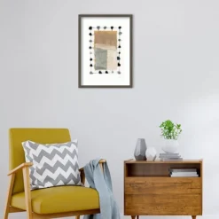 19" X 25" Neutral Collage II By Laura Horn Wood Framed Wall Art Print - Amanti Art -Amanti Art GUEST 4130c4df 5027 4913 b069 97d935ad45e4