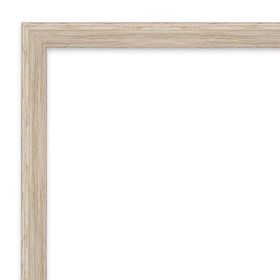 19" X 25" Non-Beveled Hardwood Wedge Whitewash Wood Wall Mirror - Amanti Art 4 19" X 25" Non-Beveled Hardwood Wedge Whitewash Wood Wall Mirror - Amanti Art - Image 2