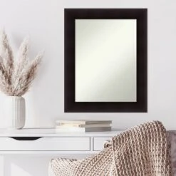 24" X 30" Non-Beveled Portico Espresso Wood Wall Mirror - Amanti Art -Amanti Art GUEST 4217222f e806 4182 8430 7f9467b488fb