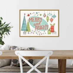 23" X 16" Merry And Bright Christmas Tree By Janelle Penner Framed Canvas Wall Art - Amanti Art -Amanti Art GUEST 422db06a 714c 46cf b85b 30e207c3378d