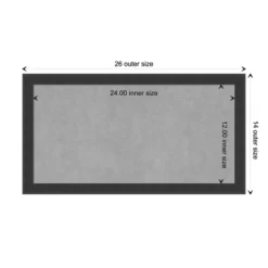 Amanti Art Mezzanotte Black Wood Framed Magnetic Board -Amanti Art GUEST 429e5d49 b1a1 42b2 bd41 0c139a7bcf68