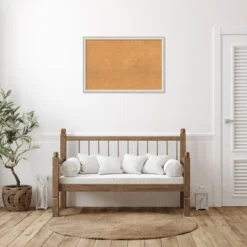 38"x26" Two Tone Wood Frame Cork Board Silver - Amanti Art: Wall Mount, Bulletin, Large Size -Amanti Art GUEST 42a09f71 493b 49d5 8e36 24776ead31fb