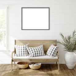 Amanti Art Dixie Blue Grey Rustic Narrow Framed Dry Erase Magnetic Board -Amanti Art GUEST 43576adc 0bfa 4fdf 9051 8b6a811c39e4