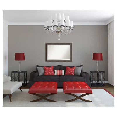 41" X 29" Rustic Pine Wood Framed Wall Mirror - Amanti Art 6 41" X 29" Rustic Pine Wood Framed Wall Mirror - Amanti Art - Image 4