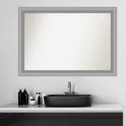 41" X 29" Non-Beveled Peak Polished Nickel Narrow Bathroom Wall Mirror - Amanti Art 17 41" X 29" Non-Beveled Peak Polished Nickel Narrow Bathroom Wall Mirror - Amanti Art -Amanti Art GUEST 43e20590 2273 417a b7e8 66315d0fc34c