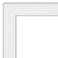 32" X 26" Non-Beveled Vanity White Narrow Bathroom Wall Mirror - Amanti Art -Amanti Art GUEST 44715088 722a 4b22 a976 3b55f648f95b 2