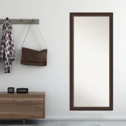 29" X 65" Non-Beveled Lara Bronze Wood Full Length Floor Leaner Mirror - Amanti Art -Amanti Art GUEST 4519833f c060 41fa 8ac3 31430cf50cb8