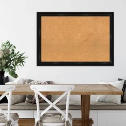 Amanti Art Grand Black Narrow Framed Corkboard, Natural Cork -Amanti Art GUEST 4553c584 5625 4d08 a5c0 ecd837cb1b19