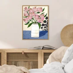 18" X 24" Spring Florals 5 By Marisa Anon Framed Canvas Wall Art - Amanti Art -Amanti Art GUEST 4615dd53 dae7 45d4 a732 7e19ecdcce12