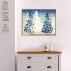 24" X 18" Snow Christmas Trees By PI Studio Framed Canvas Wall Art - Amanti Art -Amanti Art GUEST 462c50f0 c53a 4886 a18b 7250d69ad1d0