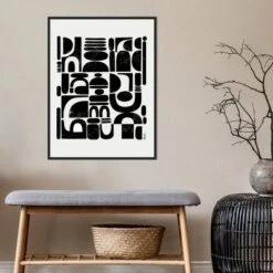 22" X 30" Fragmented By Ishita Banerjee Framed Canvas Wall Art Black - Amanti Art -Amanti Art GUEST 476accf9 9b46 427c 93e2 95dce45ab1e2