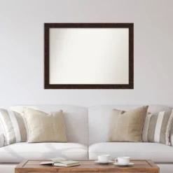 42" X 31" Non-Beveled William Mottled Bronze Narrow Wall Mirror - Amanti Art -Amanti Art GUEST 47dd9e75 9f44 4df9 8d35 cc1499b11a9d