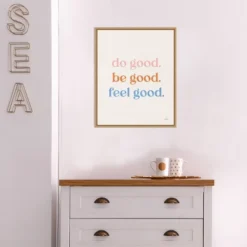 16" X 20" Do Good By Laura Marshall Framed Canvas Wall Art Light Brown - Amanti Art -Amanti Art GUEST 48af799a bcb8 44d3 9374 810013709c64