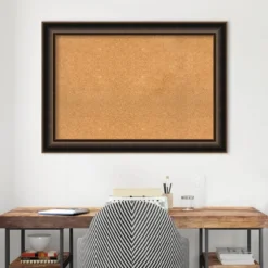 42"x30" Villa Wood Frame Natural Cork Board Oil Rubbed Bronze - Amanti Art: Wall Mount, Custom Crafted, Home & Office Decor -Amanti Art GUEST 4a3163ae 6f1b 4b61 a78e 79622cbfdc1a