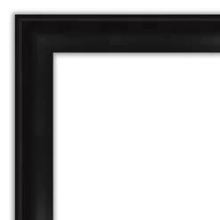 Amanti Art Grand Black Narrow Petite Bevel Bathroom Wall Mirror 28 X 22 In.