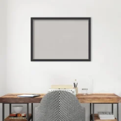 30"x22" Stylish Wood Frame Cork Board Black - Amanti Art -Amanti Art GUEST 4a902080 e14c 4d99 85fb 5b2c2aafaa68