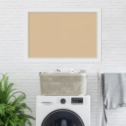 Amanti Art Cork Board Wood Framed Blanco White Bulletin Board, Organization Board, Pin Board -Amanti Art GUEST 4ae65105 7782 459b 8558 1f13f12c5808