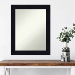 22" X 28" Non-Beveled Shiplap Navy Wood Wall Mirror - Amanti Art -Amanti Art GUEST 4b01427b 10ba 4d5b 9424 dcb911dccf6d