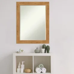 Amanti Art Carlisle Petite Bevel Wood Bathroom Wall Mirror -Amanti Art GUEST 4c59b092 b8e4 41f4 811f 6a11497a7a6c