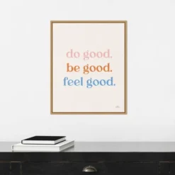 16" X 20" Do Good By Laura Marshall Framed Canvas Wall Art Light Brown - Amanti Art -Amanti Art GUEST 4c9f2c94 8fbf 43e4 82e0 88c8203493b2