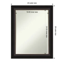 Amanti Art Trio Oil Rubbed Bronze Petite Bevel Bathroom Wall Mirror 28.5 X 22.5 In. -Amanti Art GUEST 4e69c415 637b 437e 88cd 2e7c1f6d9abd