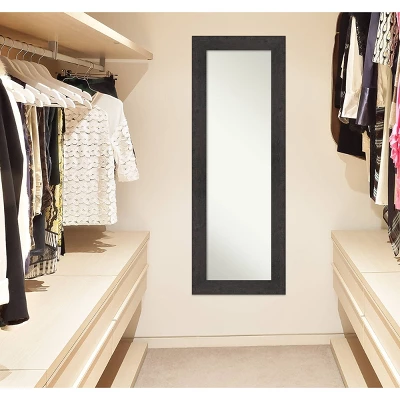 20" X 54" Non-Beveled Rustic Plank Espresso Full Length On The Door Mirror - Amanti Art 8 20" X 54" Non-Beveled Rustic Plank Espresso Full Length On The Door Mirror - Amanti Art - Image 6