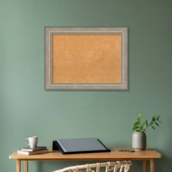 33"x25" Wood Frame Natural Cork Board Fleur Champagne Silver - Amanti Art -Amanti Art GUEST 4ef37573 094c 4956 97e5 6f9eb9515715