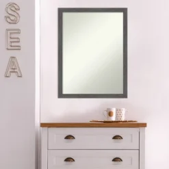 20" X 26" Non-Beveled Pinstripe Plank Gray Thin Wall Mirror - Amanti Art -Amanti Art GUEST 4fdd041b 5db4 4432 b76c a0f848efbbb4