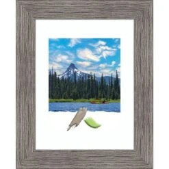 Amanti Art Pinstripe Plank Grey Narrow Picture Frame -Amanti Art GUEST 5020d8b0 e23f 44fa be82 9a8ac2885305