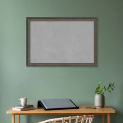 39"x27" Upcycled Framed Magnetic Board Brown/Gray - Amanti Art -Amanti Art GUEST 50e0535e 4752 4c89 815e 009215308f31