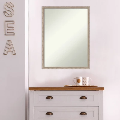19" X 25" Non-Beveled Hardwood Wedge Whitewash Wood Wall Mirror - Amanti Art 8 19" X 25" Non-Beveled Hardwood Wedge Whitewash Wood Wall Mirror - Amanti Art - Image 6