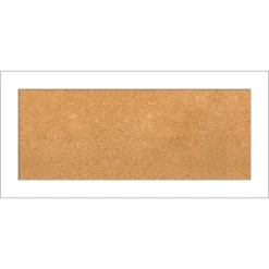 Amanti Art Wedge White Framed Corkboard, Natural Cork -Amanti Art GUEST 512bd5c7 f961 4f73 82db 9db3a8606015