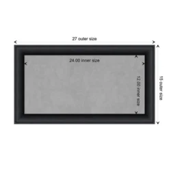 Amanti Art Nero Black Framed Magnetic Board 27 X 15 In. -Amanti Art GUEST 536e6fac f3bf 40f1 b247 9f7fd13afa7b