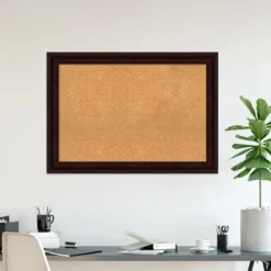 Amanti Art Coffee Bean Brown Framed Corkboard, Natural Cork -Amanti Art GUEST 53b73865 392b 4f24 992b 8b468a798dab
