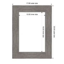 Amanti Art Pinstripe Plank Grey Framed Dry Erase Magnetic Board -Amanti Art GUEST 5479b993 ca29 4baf ad2c 518fed8f4e2e